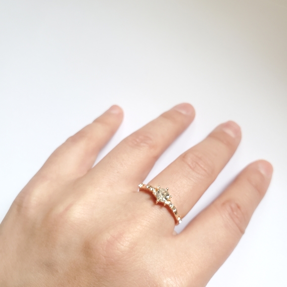 NWOT 14K GP Rose Gold CZ Ring, sz 6 - Picture 5 of 16